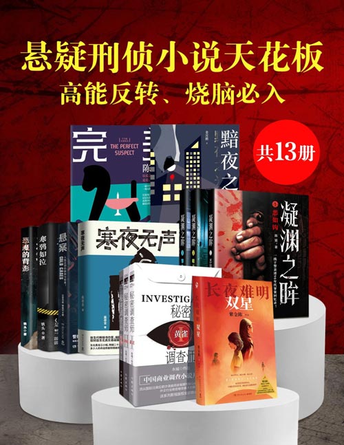 悬疑刑侦小说天花板：高能反转、烧脑必入（共13册）【影视原著+悬疑刑侦+国内名家】套装合集 寒夜无声+完美嫌疑人+长夜难明：双星+悬案+黯夜之光+凝渊之眸+寒鸦如泣+恶魔的背影+秘密调查师