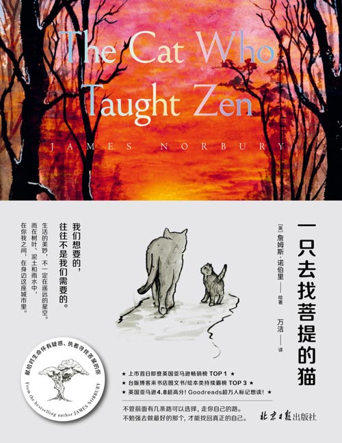 《一只去找菩提的猫》一本从9岁读到99岁的人生哲思绘本。助您找到内心的无限平静和美丽人生的秘诀。照见心灵的温暖之书，改变人生的勇气之书。