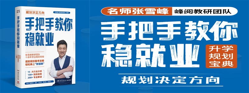 《手把手教你稳就业》名师张雪峰·峰阅教研团队全新力作！“铁饭碗”就业规划宝典！手把手带你了解教师、公务员、事业编、央国企……